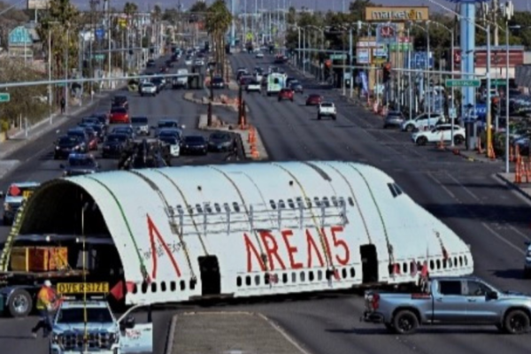 Iconic Boeing 747 Arrives at Expanded AREA15 District
