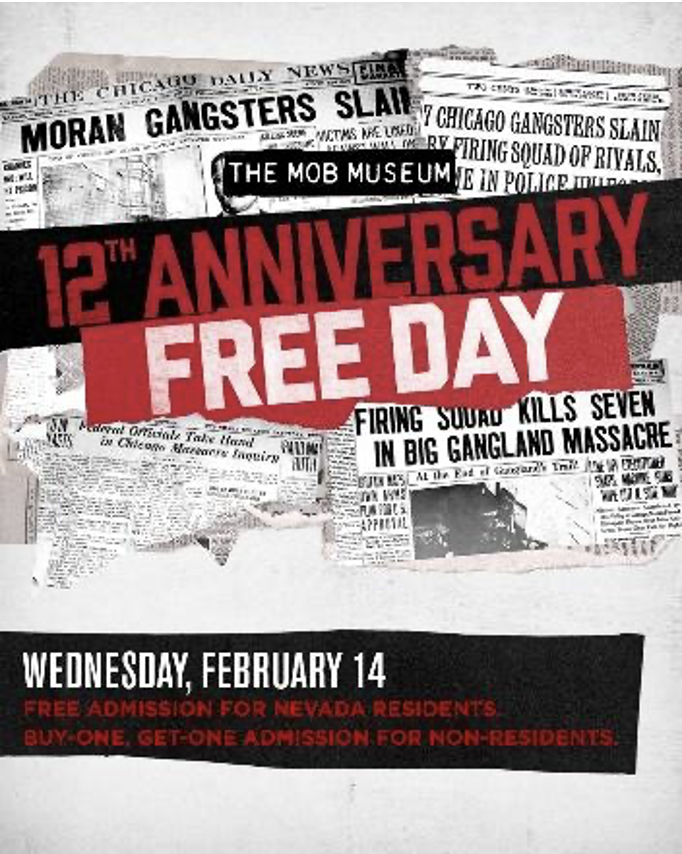 THE MOB MUSEUM ANNOUNCES FREE ANNIVERSARY DAY, BLACK HISTORY MONTH PROGRAM IN FEBRUARY