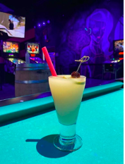 EMPORIUM ARCADE BAR LAS VEGAS NOW SERVING  YOSHI’S ISLAND BOOZY SLUSHIE
