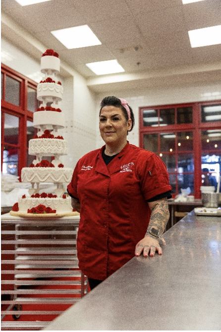 REPLICA OF PRESLEY WEDDING CAKE BY BUDDY VALASTRO’S WORLD-FAMOUS BAKERY