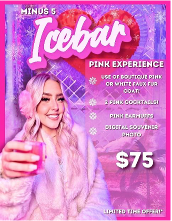 MINUS5º ICEBAR ANNOUNCES LIMITED-TIME PINK EXPERIENCE
