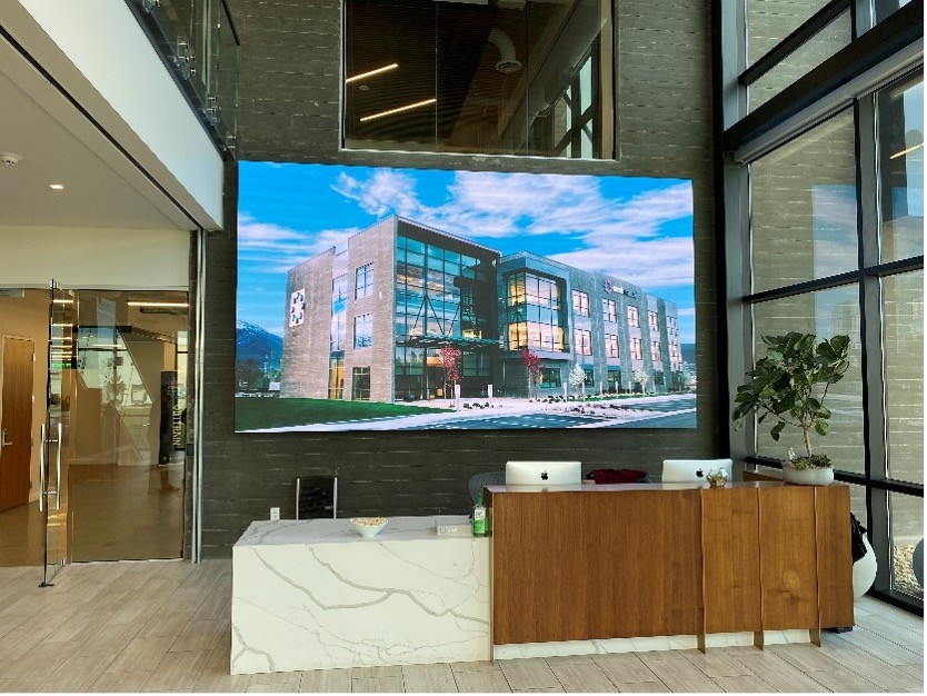 YESCO INSTALLS VIDEO SCREEN AT ONSET FINANCIAL IN DRAPER, UTAH