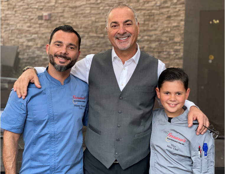 11-YEAR-OLD NICO FERRARO COOKS FOR GUESTS AT FERRARO’S ITALIAN RESTAURANT