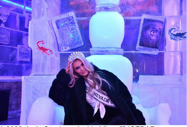 MISS NEVADA USA 2023 JOSIE STEPHENS VISITS MINUS5º ICEBAR
