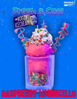 MINUS5º ICEBAR ADDS RASPBERRY LIMONCELLO BUZZ BOMB TO FRESH & COOL BAR PROGRAM