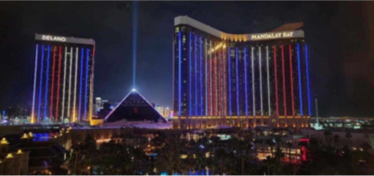 YESCO Retrofits Neon Lighting With LED Strips On Mandalay Bay, Delano Hotel Towers