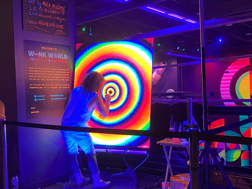 MEDIA AVAILABLE FOR LIVE PAINTING EVENT AT “WINK WORLD: PORTALS INTO THE INFINITE”