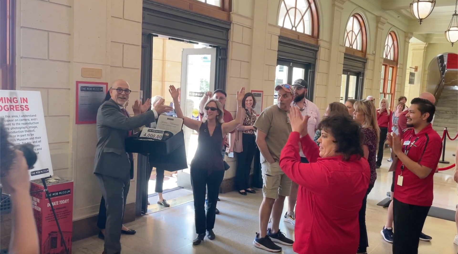 PHOTOS, VIDEO AVAILABLE: THE MOB MUSEUM WELCOMES 4 MILLIONTH VISITOR 