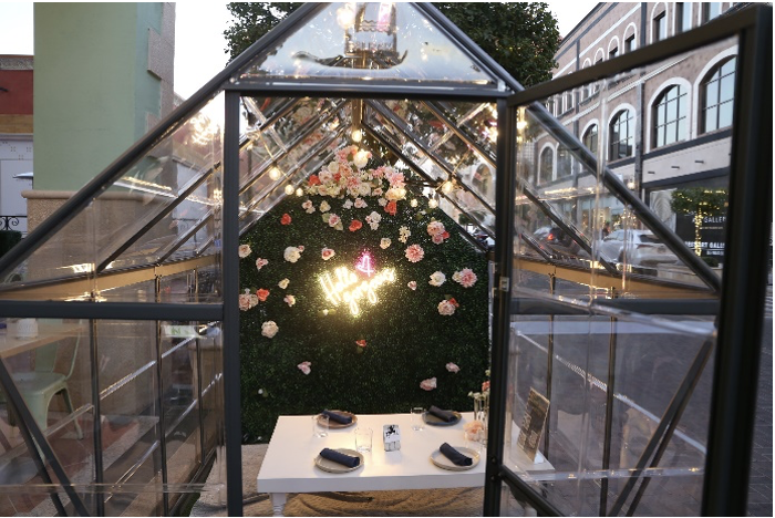 TIVOLI VILLAGE INVITES GUESTS TO DINE INSIDE BRAND-NEW OUTDOOR DINING PODS