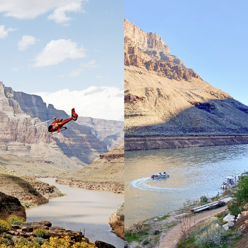PAPILLON & GRAND CANYON WEST RESTART HELICOPTER/PONTOON BOAT TOURS