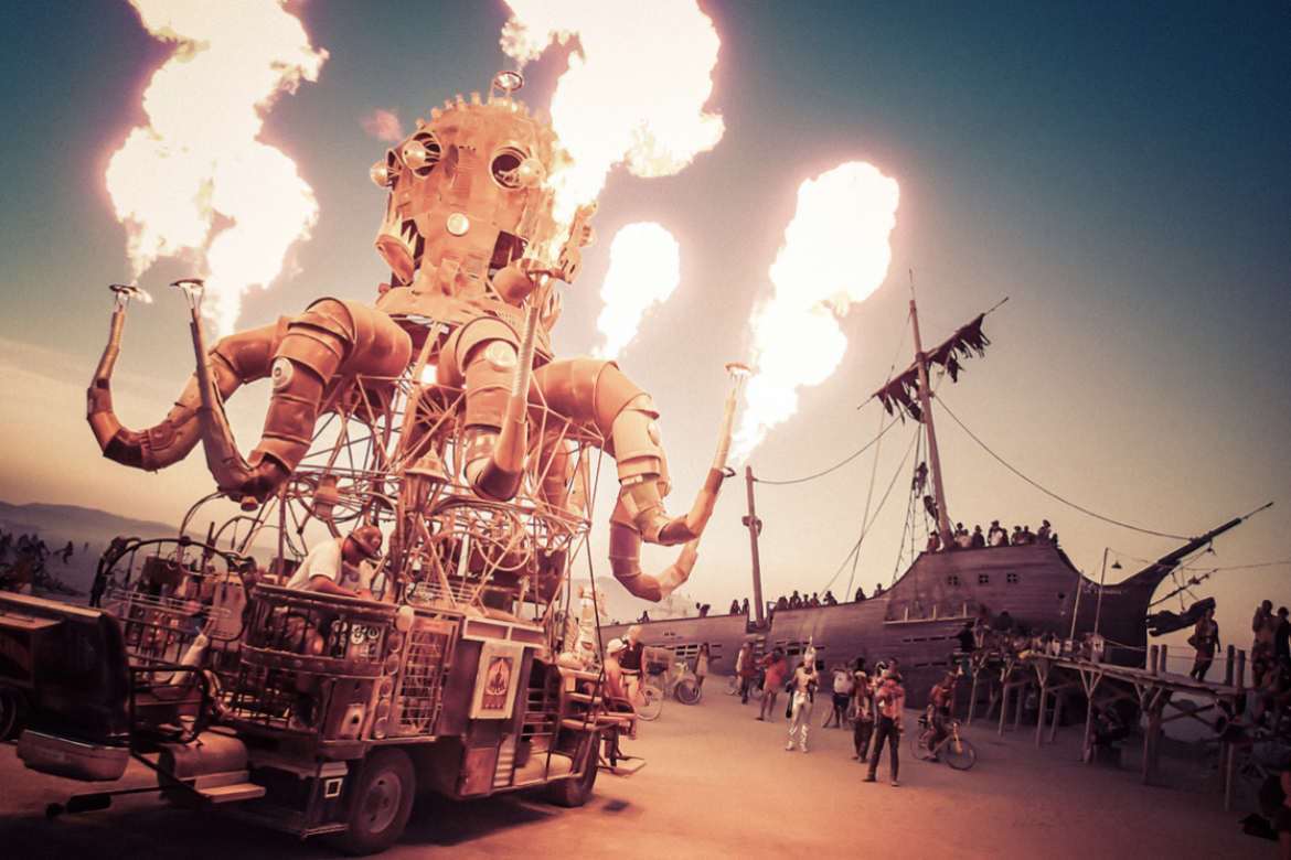 FIRED UP MANAGEMENT TO DISPLAY “BROKEN, BUT TOGETHER” AT INSOMNIAC EVENTS’ SECRET PROJECT, OCT. 12 – 13 AND “EL PULPO MECANICO” AT ESCAPE: PSYCHO CIRCUS, OCT. 25 – 26