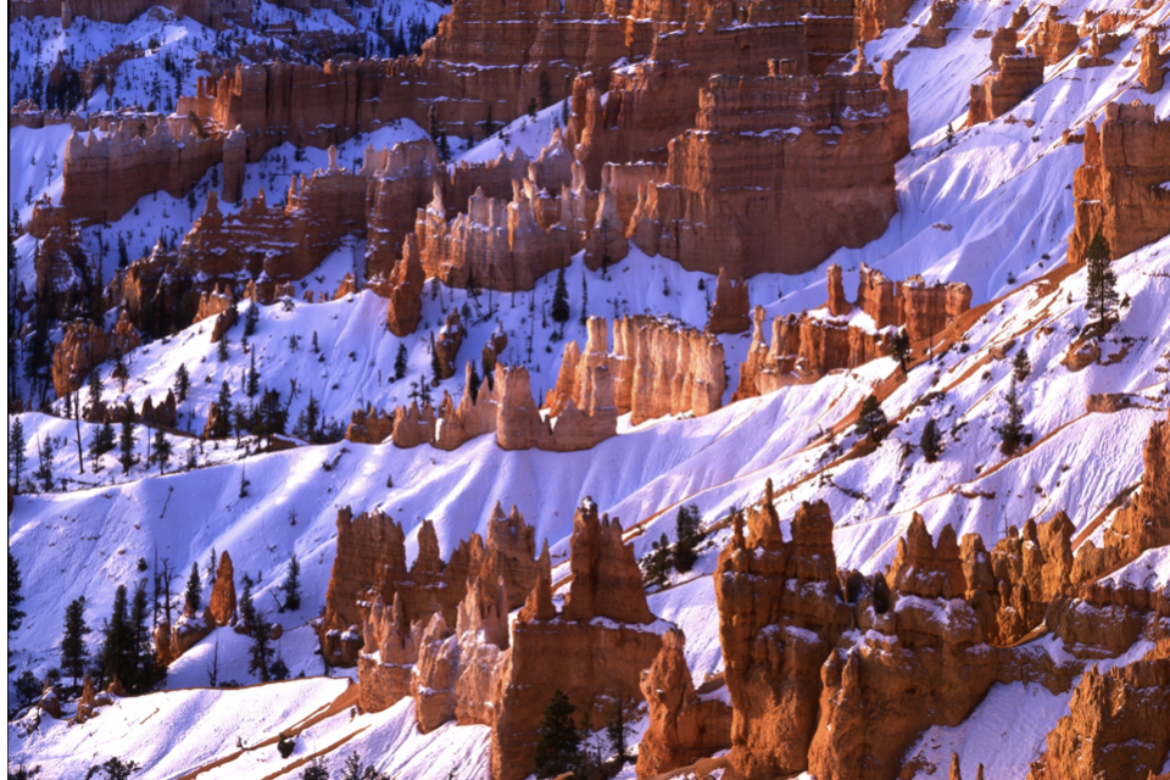 EARLY SNOWFALL TURNS THE LODGE AT BRYCE CANYON INTO WINTER WONDERLAND