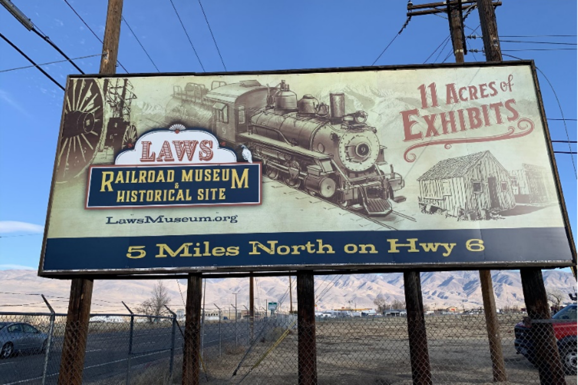 YESCO INSTALLS NEW SIGN AT LAWS RAILROAD MUSEUM & HISTORICAL SITE IN BISHOP
