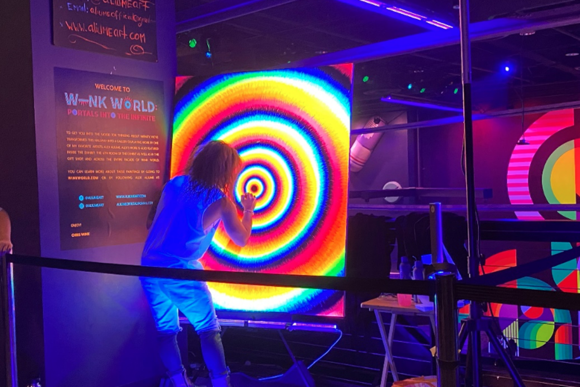 MEDIA AVAILABLE FOR LIVE PAINTING EVENT AT “WINK WORLD: PORTALS INTO THE INFINITE”