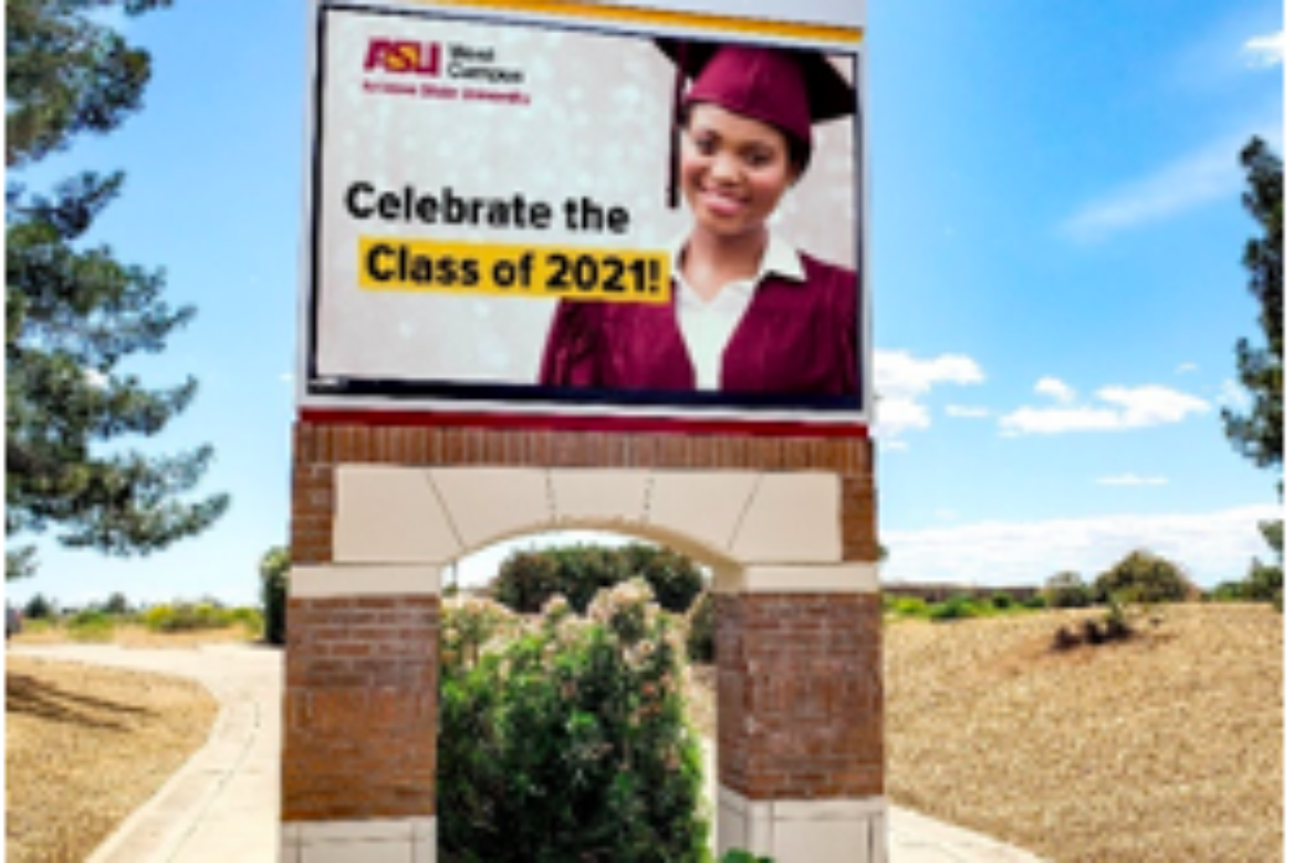 YESCO FABRICATES AND INSTALLS NEW SIGNS  AT ARIZONA STATE UNIVERSITY WEST