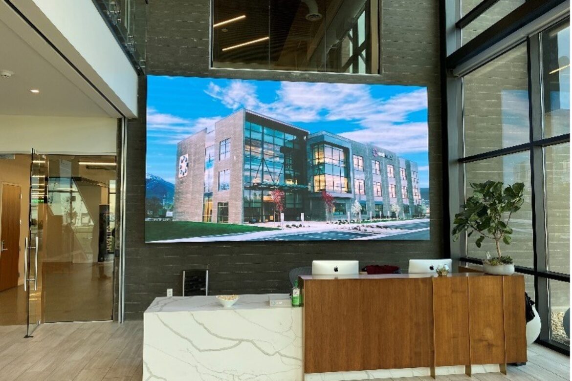 YESCO INSTALLS VIDEO SCREEN AT ONSET FINANCIAL IN DRAPER, UTAH