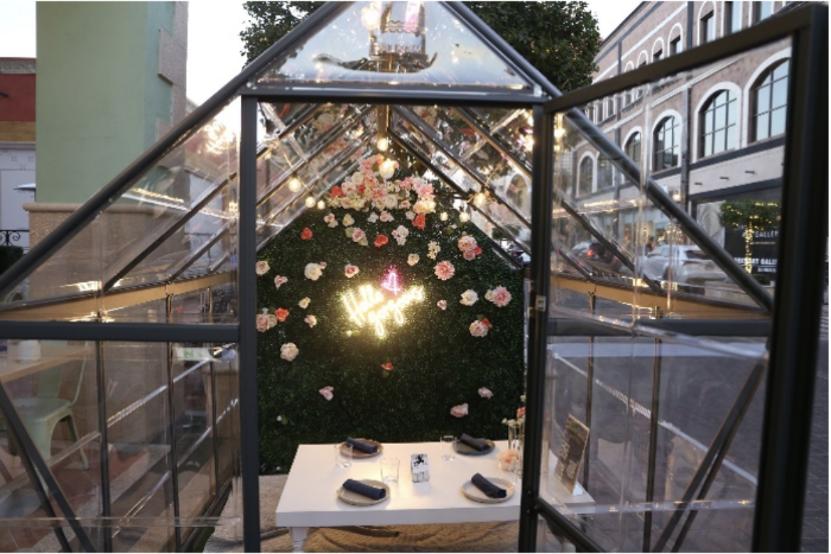 TIVOLI VILLAGE INVITES GUESTS TO DINE INSIDE BRAND-NEW OUTDOOR DINING PODS