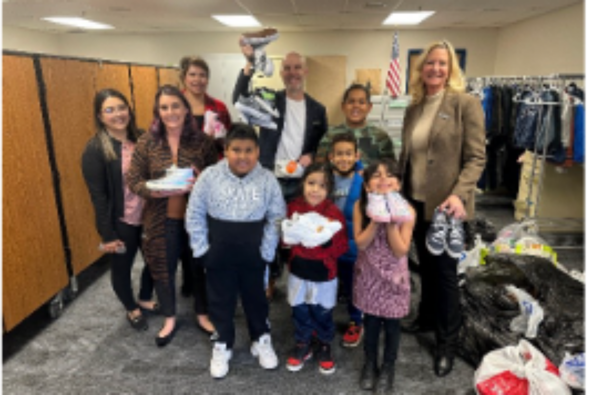 SAHARA LAS VEGAS TEAM SURPRISE ELEMENTARY STUDENTS WITH NEW SHOES