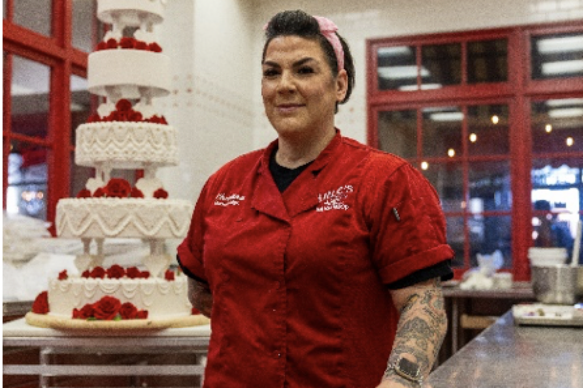 REPLICA OF PRESLEY WEDDING CAKE BY BUDDY VALASTRO’S WORLD-FAMOUS BAKERY