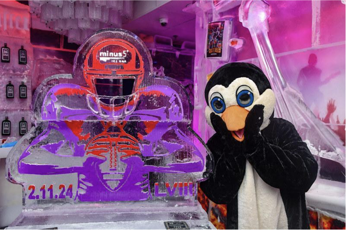 MINUS5º ICEBAR INVITES SPORTS FANS TO ENJOY FOOTBALL-THEMED ICE SCULPTURE, “PROP BET” DRINK SPECIAL AHEAD OF THE BIG GAME