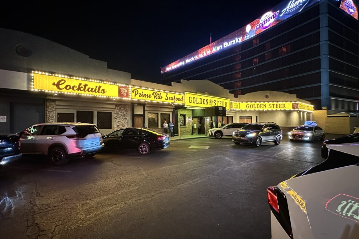 YESCO RESTORES EXTERIOR SIGNAGE AT HISTORIC GOLDEN STEER STEAKHOUSE LAS VEGAS 