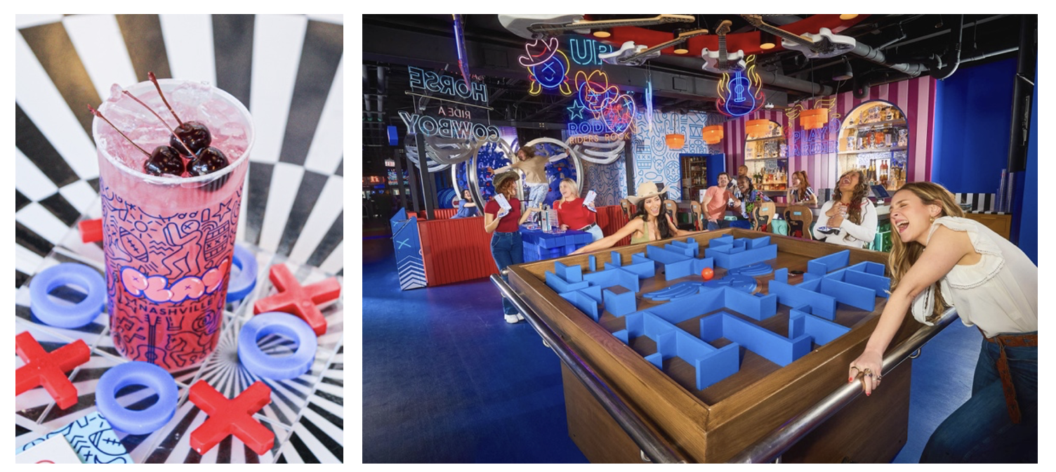 Frozen Cocktail, Group Playing Giant Maze Game