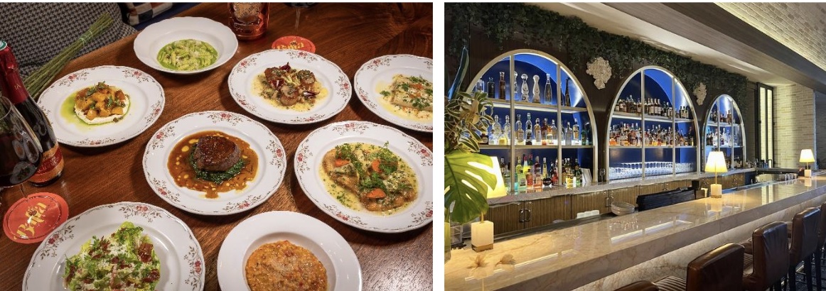 Upscale Italian Dining And Cocktail Bar Interior
