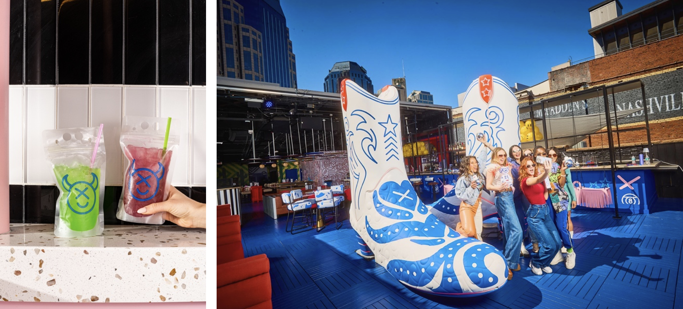 Frozen Drinks And Giant Cowboy Boot Photo Spot At Rooftop Frozen Drinks And Giant Cowboy Boot Photo Spot At Rooftop