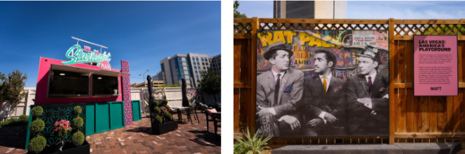 Las Vegas Playground Exterior And Vintage Mural Display